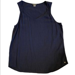 Eddie Bauer Navy Blue Tank Top Blouse, Extra Small